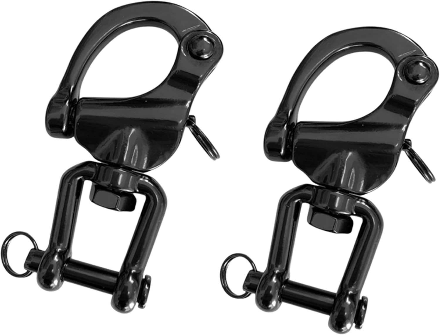 2Pcs Marine Swivel Snap Shackle, 316 Stainless Steel Quick Release Diving Clips Swivel Snap Hook for Sailboat Spinnaker Halyard Yacht