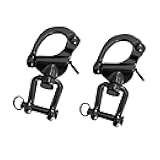 2Pcs Marine Swivel Snap Shackle， 316 Stainless Steel Quick Release Diving Clips Swivel Snap Hook for Sailboat Spinnaker Halyard Yacht