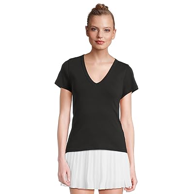 Lilla P Short Sleeve V Neck Women