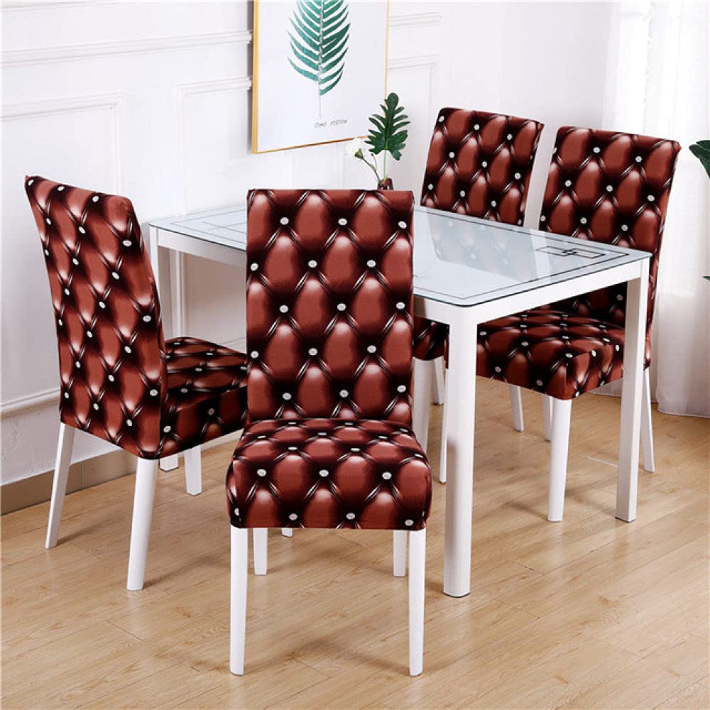 Chaise de salle à manger housses de décoration haut de gamme 6pcs
