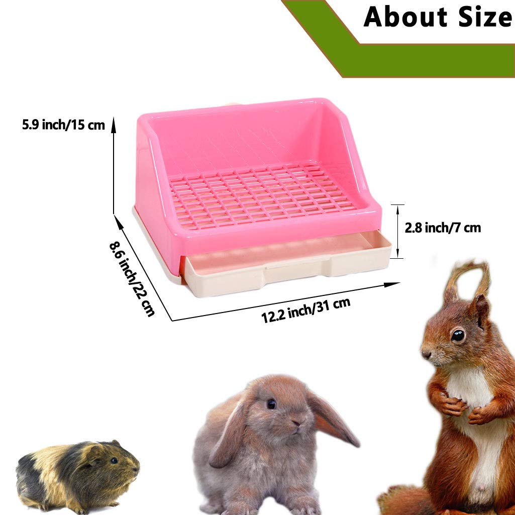 Lettiera per animali domestici, cassetto per conigli, vasino, comodo bagno per porcellini d'India, accessori per furetti, conigli, scoiattoli, maiale