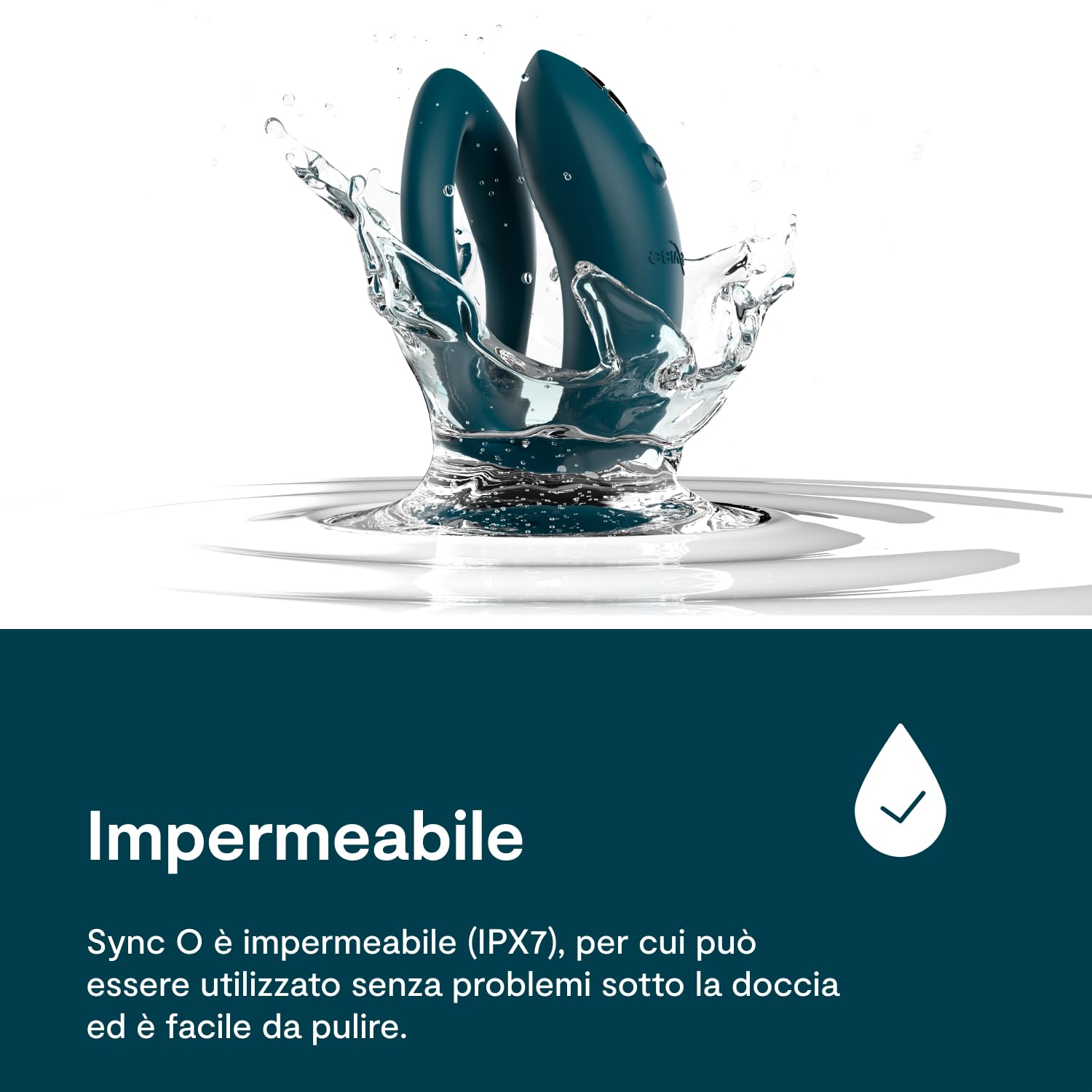 We-Vibe Sync O Vibratore di coppia - Sex toy vibrante a C con telecomando per donne - Controllato tramite app - Stimolazione del punto G e del clitoride - Resistente all'acqua e ricaricabile - verde