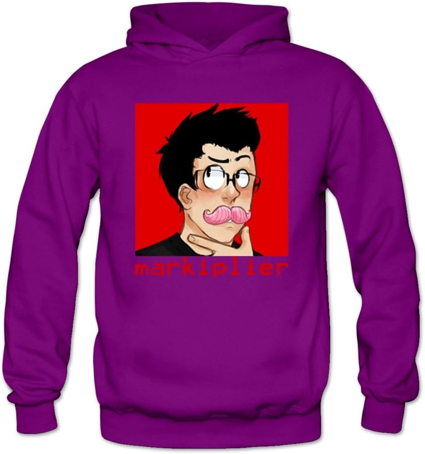 MeiLee Women's Markiplier Hilarious Gaming Hoodie Purple XXL