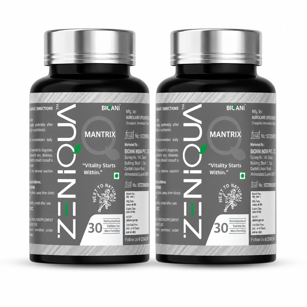 Mantrix Men's Wellness Tablets | L-Carnitine, CoQ10, Selenium & Lycopene | Antioxidant & Reproductive Health Support | Vegetarian Dietary Supplement