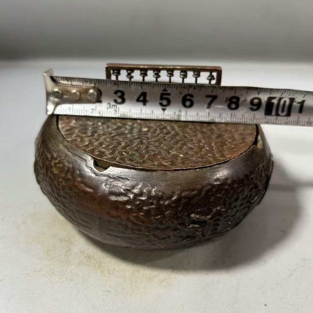 銅細工 招財進宝 灰皿 客間灰皿 装飾品 工芸品 美術品 置物