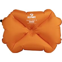 Klymit Pillow X Base XL - Mango Orange | Lightweight & Quickly Inflatable Travel Pillow | Perfect for Airplanes, Backpacking, Hammocks, and Camping
