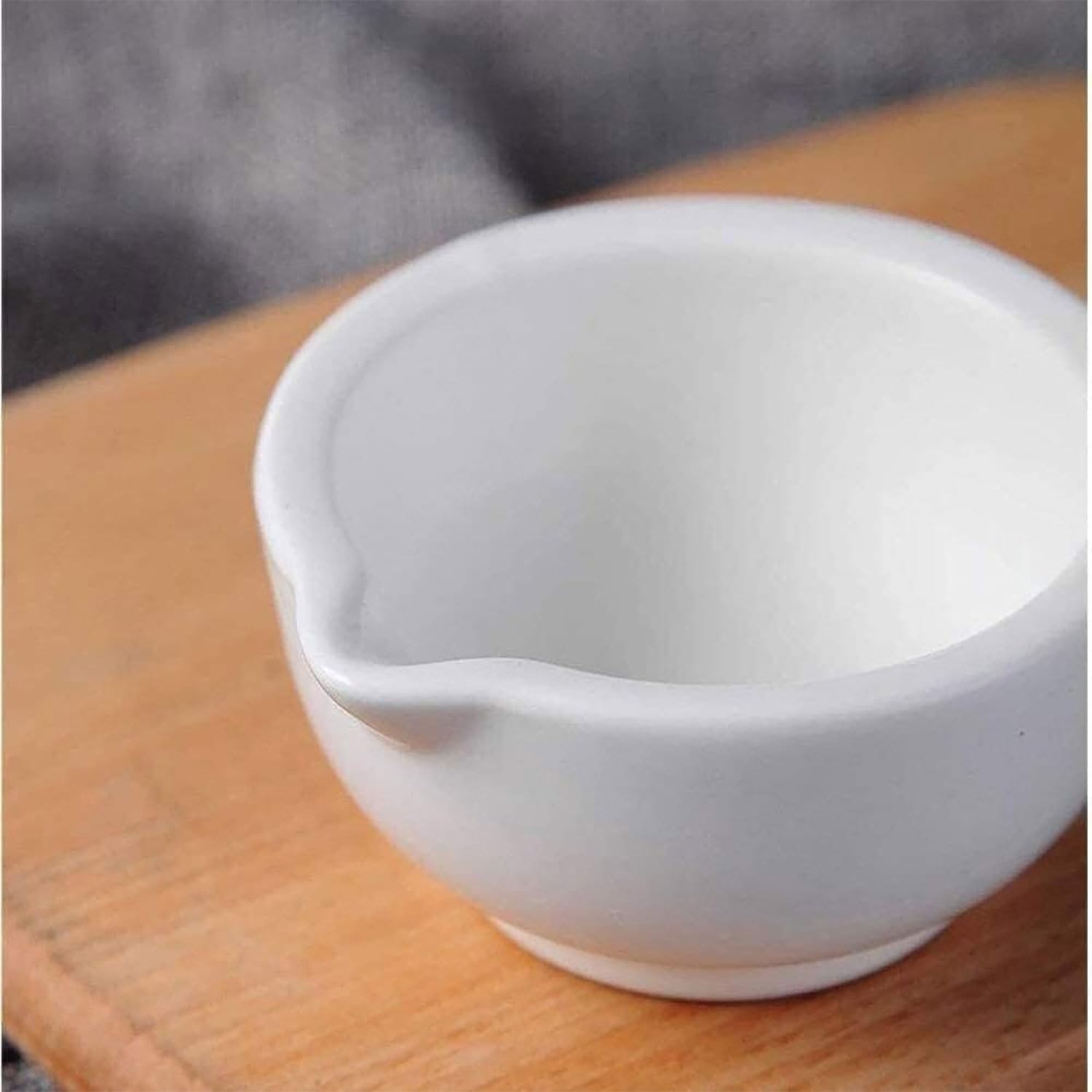 Juego de mortero de porcelana con varilla de molienda, cuenco de mezcla antiarañazos para especias y café