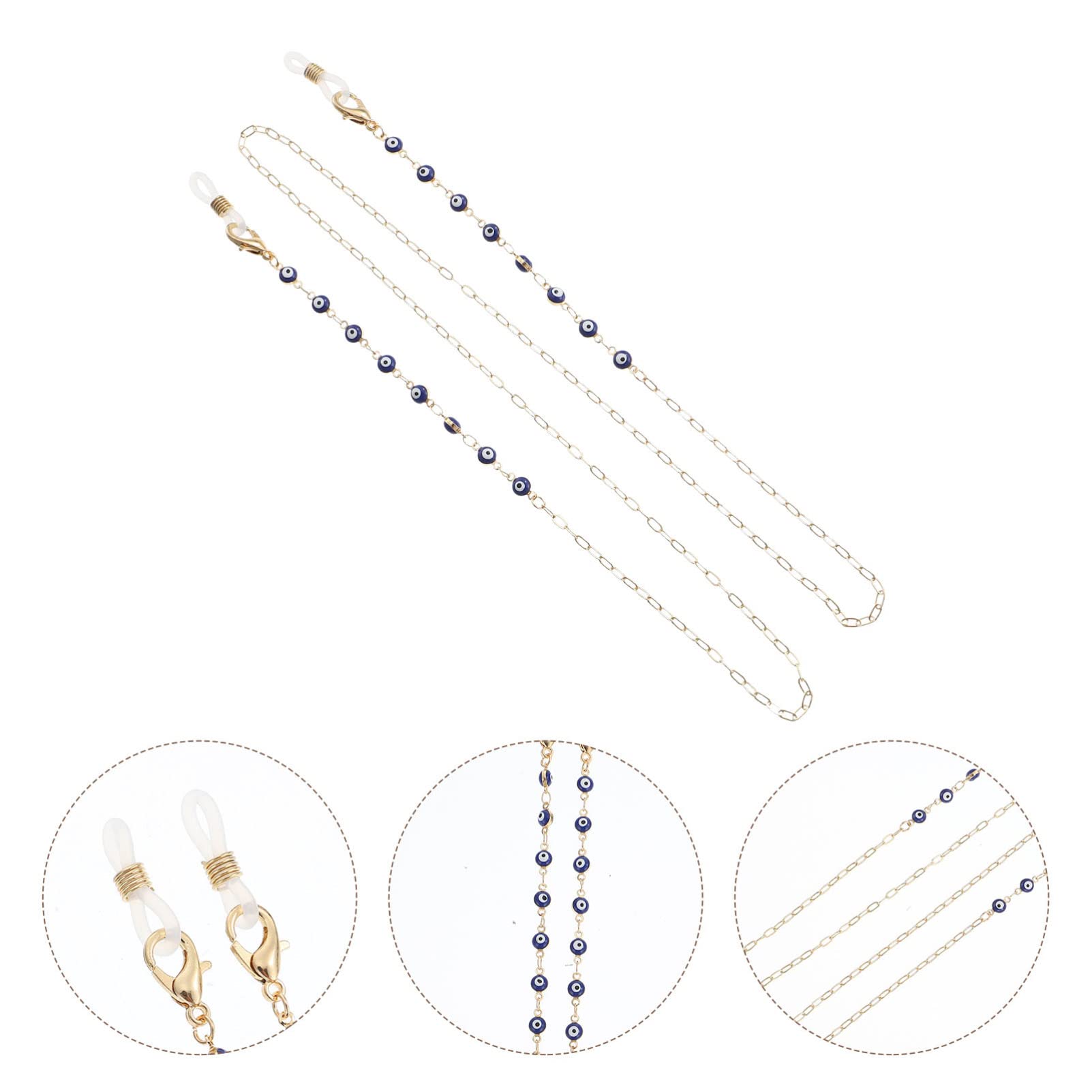 UKCOCO 5pièces Multi-fonctionnel Chaîne De Lunettes Antidérapante Pour Écouteurs Accessoire Pratique Et Émail Pour Femmes Et Filles