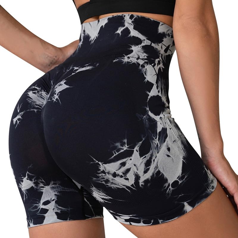 Litthing Pantalones Cortos Deportivos Mujer Push Up Sin Costuras Shorts Alta Cintura Elásticos Cortas Leggins Scrunch Butt para Running Yoga Fitness Jogging