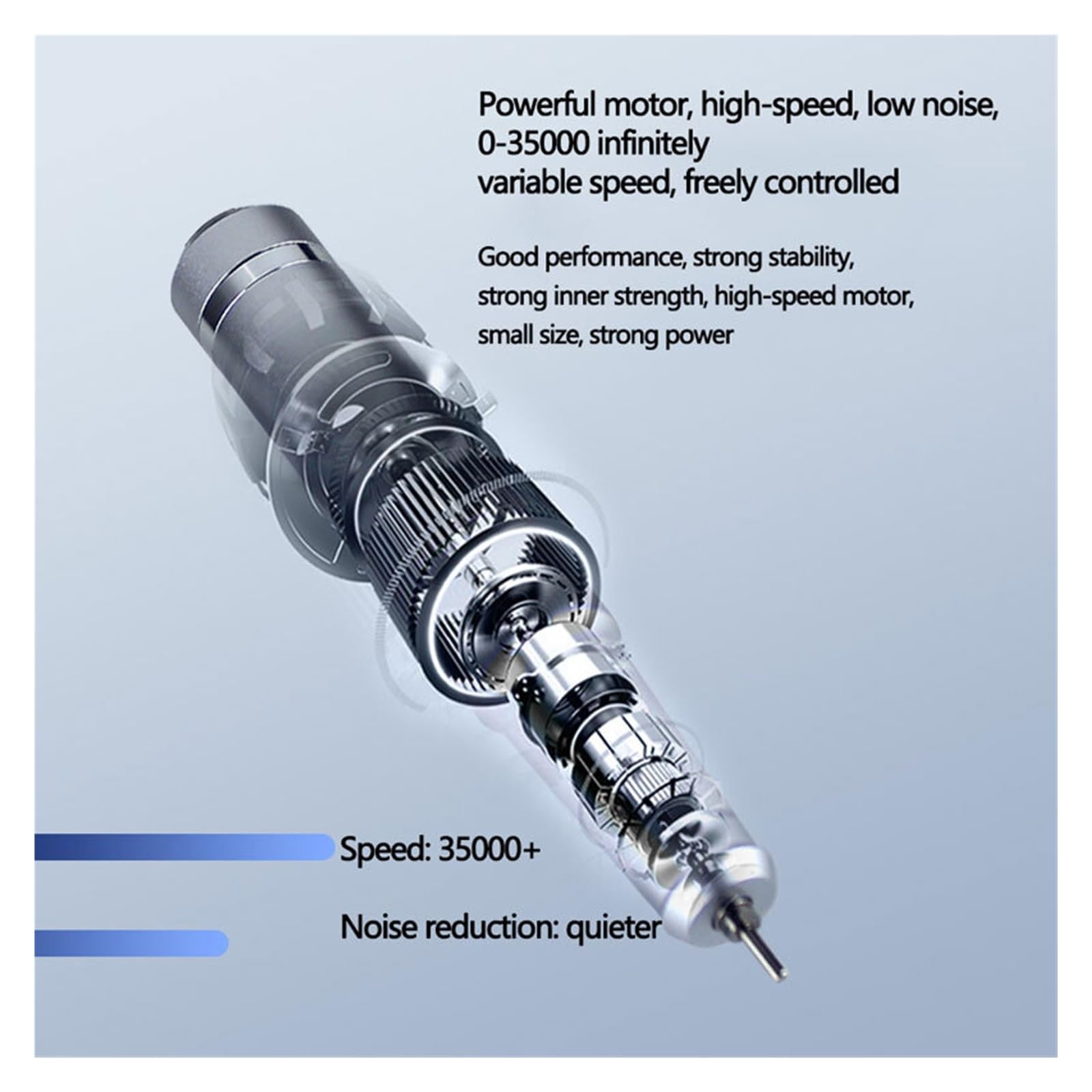 35000RPM Professionelle Elektrische Nagelschleifer for Maniküre Pediküre Wiederaufladbare Schnurlose Nagelbohrmaschine for Gel-entferner ,Geringe Vibration(Gold)
