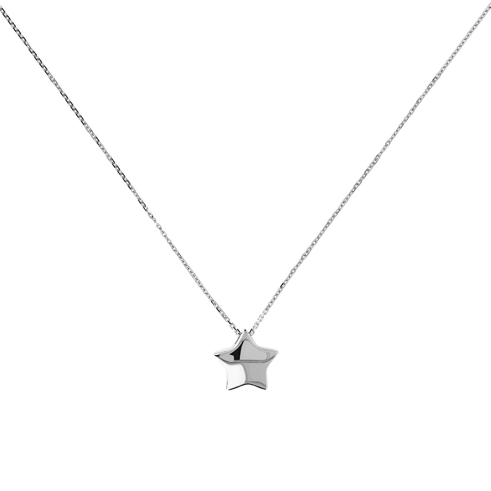 950 MILANOWomen's Sterling Silver 950 Star Pendant With Chain Necklace