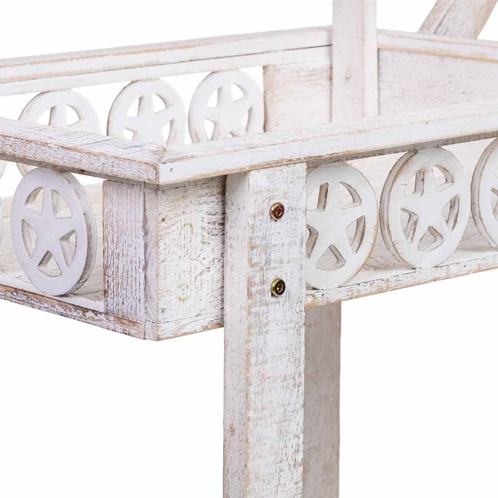 WANDERLUST DECO Carro expositor-estantería de madera 80x45x140h cm
