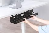 DIGITUS Goulotte passe-câble sous le bureau - Montage sous table - pour câbles, blocs multiprises - 60 x 13,5 x 10,8 cm - noir - 4