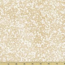 Cotton Fairy Frost Metallic Glitter Gold on White Cotton Fabric Print by The Yard CM0376-TWIN-D