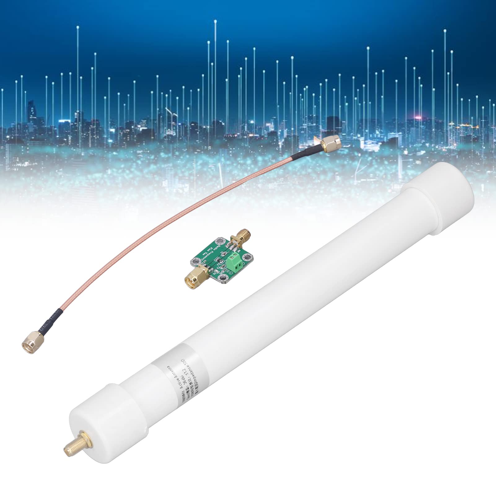 Antena ADS-B 1090MHz 36dBi Alta Ganancia Omnidireccional Impermeable para Aviones Receptor Señal Exterior Aviación Rastreo Vuelos Antena Receptora Amplificador Exterior