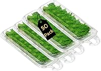 Vista 7 de Smygoods Recipientes de postre (paquete de 50 – 6 x 6 x 3) contenedores desechables de plástico para alimentos, contenedor de alimentos transparente