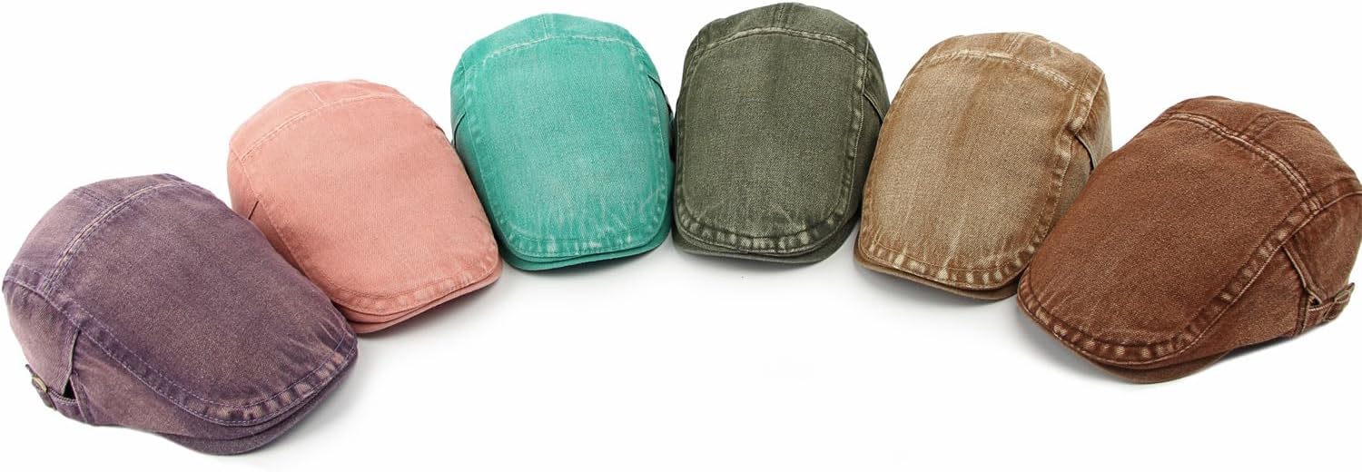 Cotton Newsboy Cap,Breathable Ivy Gatsby Cabbie Beret Hat for Men's Women Driving Hunting Golf - Image 6