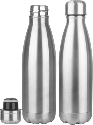 Miniatura 9 de OWS - Botellas de agua aisladas de 17 onzas a granel, paquete de 1/2/4, botellas de agua deportivas de metal, botella de doble pared al vacío sin