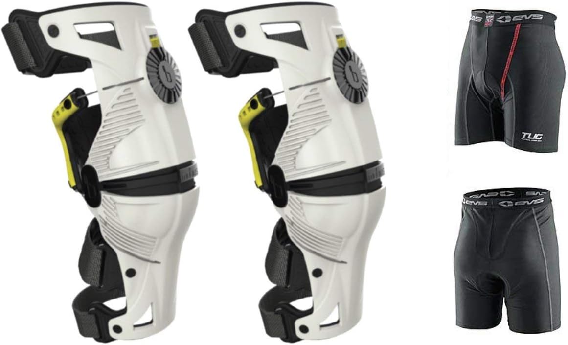 Mobius X8 Knee Braces SMALL White / Acid Yellow