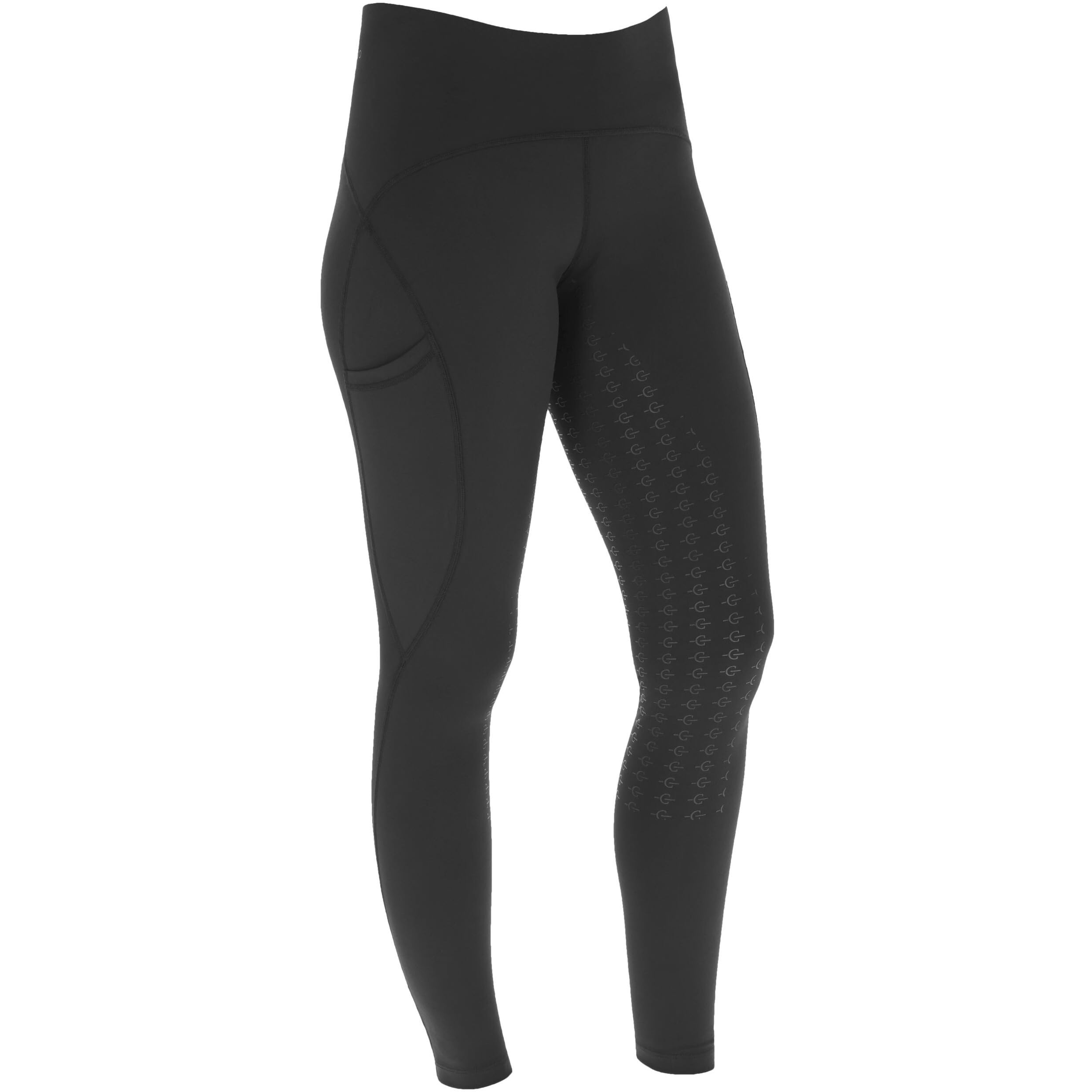 Covalliero - Damskie legginsy do jazdy konnej – legginsy do jazdy konnej – bryczesy z pełnym lejem silikonowym – spodnie jeździeckie z 2 kieszeniami na telefon komórkowy – lekkie i oddychające