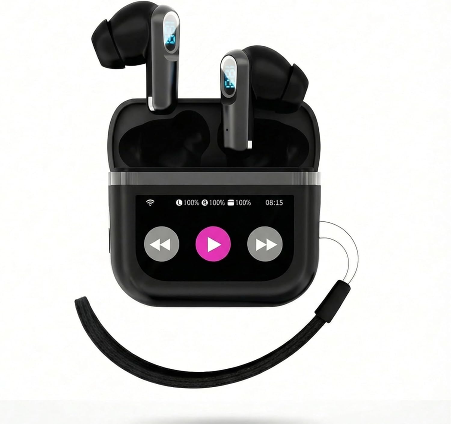 AI Translator Earbuds Real Time Multi Languages Translation Ear Buds with Touch Screen Wireless Earphones Bluetooth in-Ear Headphones for Global Business Travel Learning