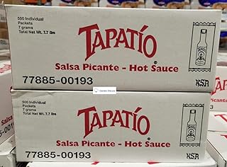 Picante Hot Sauce Packets 7g 500CT 7.7lbs (Two Boxes)