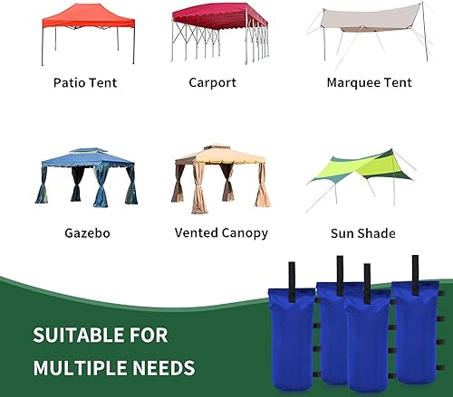 Miniatura 6 de Bolsas de peso para toldo (150 libras) para tienda de campaña desplegable, bolsas de arena para refugio solar al aire libre, toldo o sombrilla de