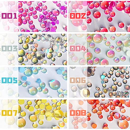Bqan 2880Pcs Sparkly Opal Rhinestones For Nails, 3D Candy Colorful Rhinestones Crystal Mermaid Gems Beads Flatback Glass Diamonds Nail Decoration For Nail Art Diy Crafts Shoes Jewelry (Crystal Ab) #TOP1