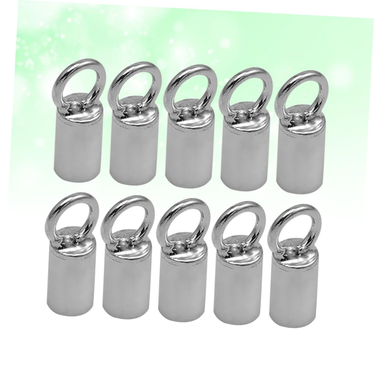 10 Stück Armband Endclip Aus 925 Stück Silber Schmuckverbinder Rohrkappen Für 2mm Lederseil Selbstgemacht Zubehör Für Halskette Armband Schlüsselanhänger Basteln
