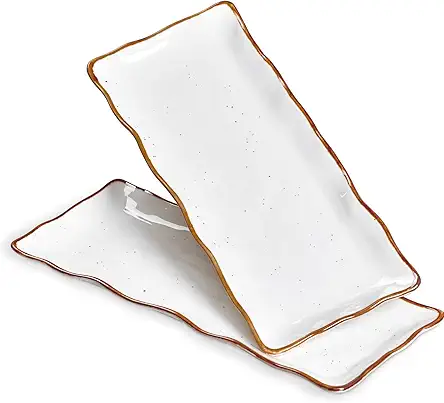 ONEMORE Large Serving Platters, 15 inch Serving Plates...