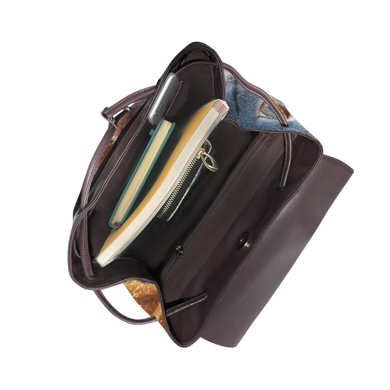 Photon particle cat - Mochila de viaje para mujer, mochila casual, mochila de cuero estampada para mujer para el trabajo