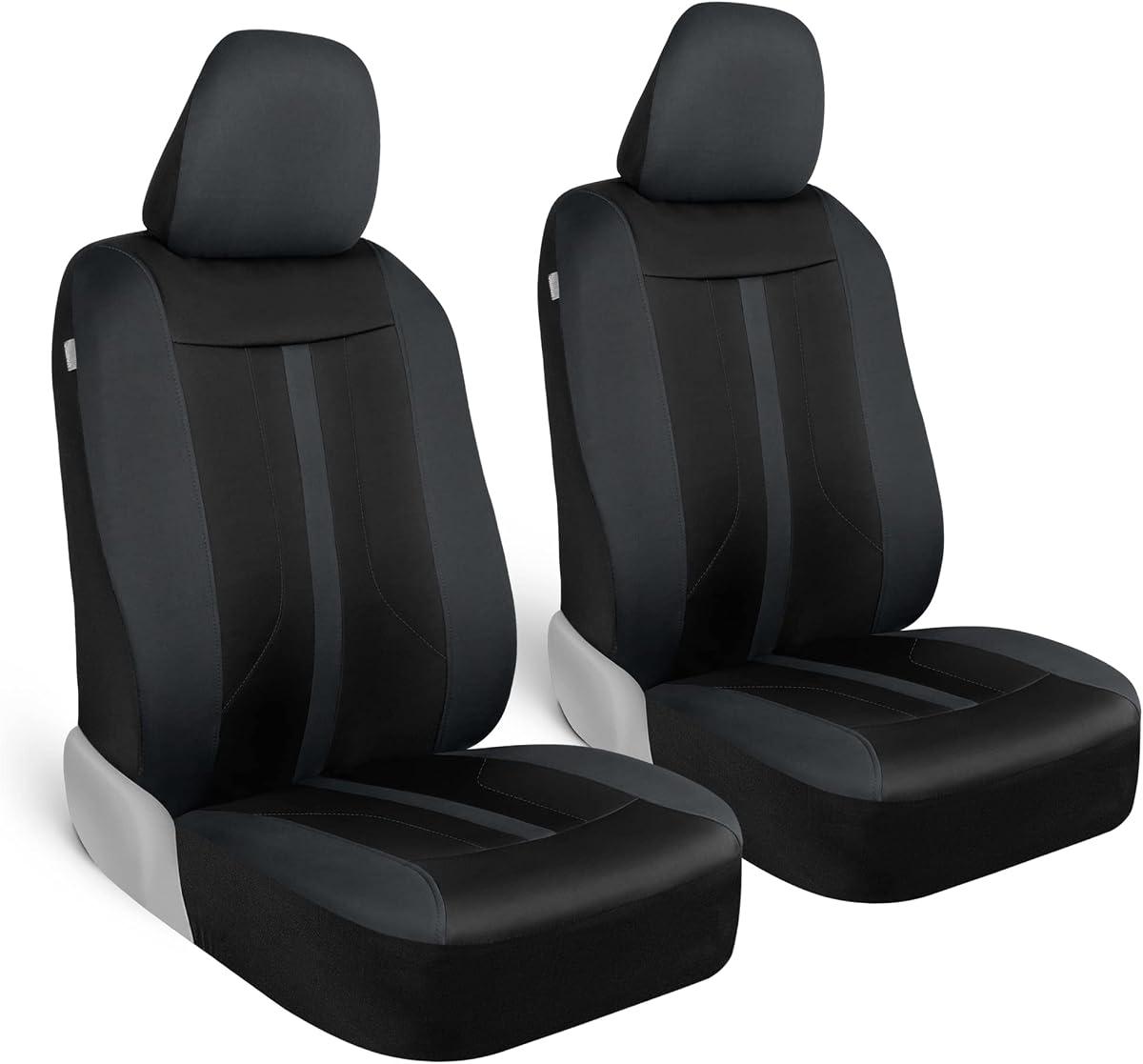 Gray Cloth Car Seat Covers for Front Seats – Premium Automotive Bucket Seat Covers, Made for Vehicles with Removable Headrests, Interior Covers for Car Truck Van SUV Seat Protector