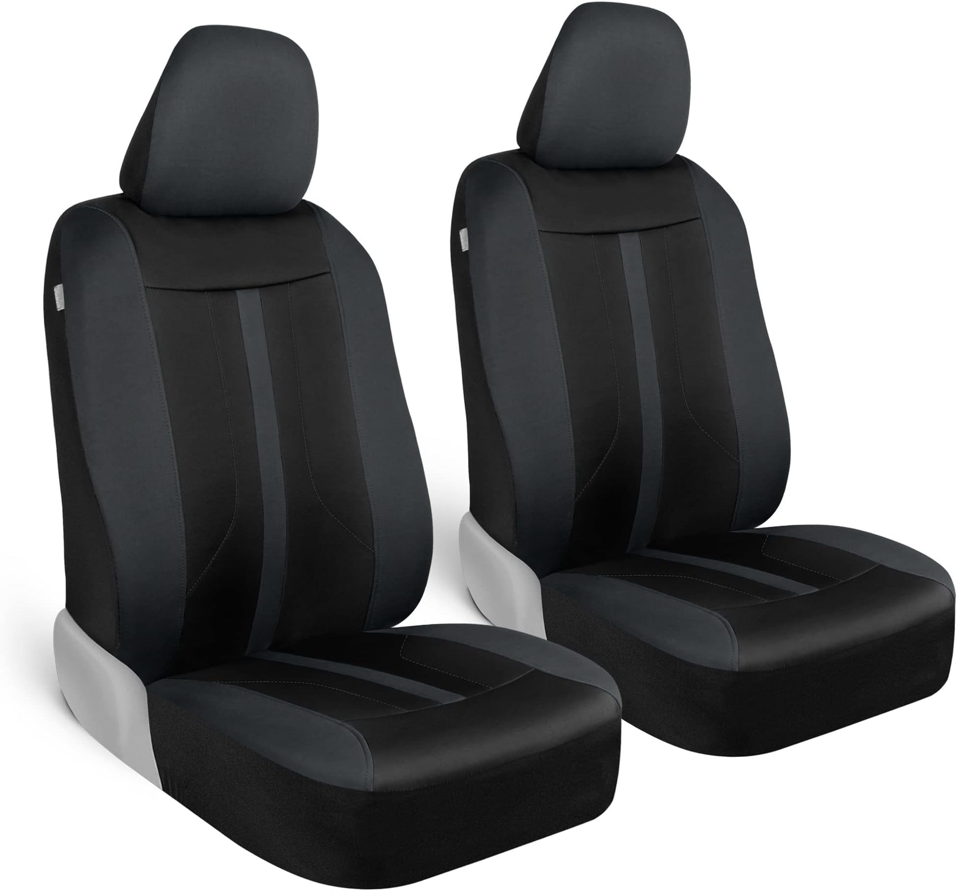 Motor Trend Gray Cloth Car Seat Covers for Front Seats – Premium Automotive Bucket Seat Covers, Made for Vehicles with Removable Headrests, Interior Covers for Car Truck Van SUV Seat Protector