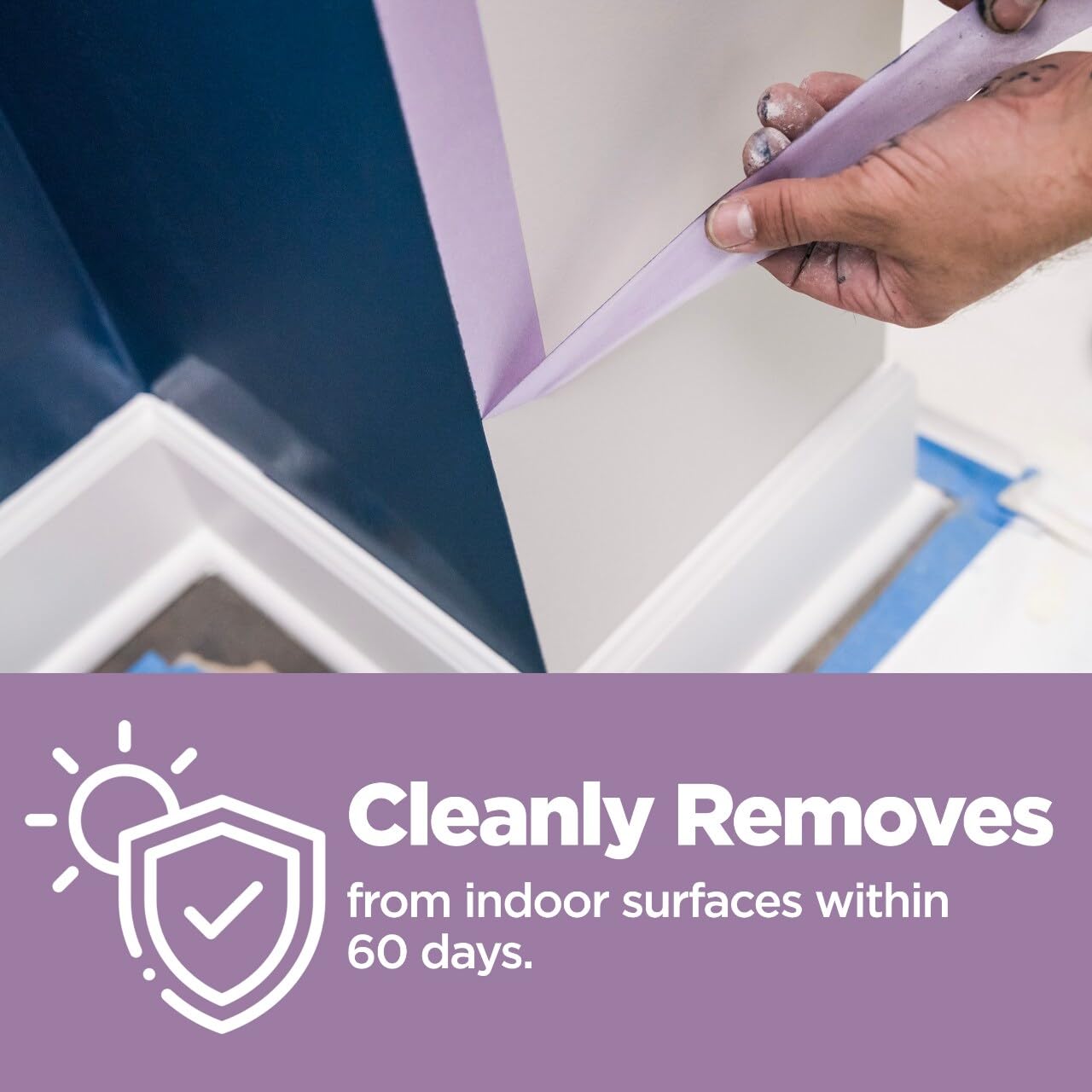 Scotch Delicate Surface Painter's Tape, Purple, Masking Tape Protects Delicate Surfaces and Removes Easily, Multi-Surface Painting Tape for Indoor Use, 1.41 Inches x 60 Yards, 4 Rolls