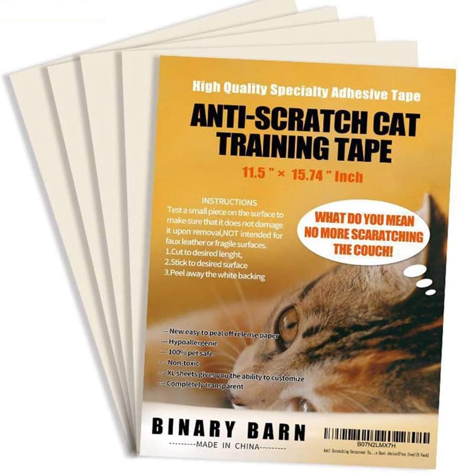 Cat Scratch Deterrent Training Tape,Furniture Scratch Guards Protectors from Cats,Anti Scratching Protection,Clear Double Sided…