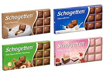 Schogetten German Chocolate Variety Pack of 4 Bars Variation #5
