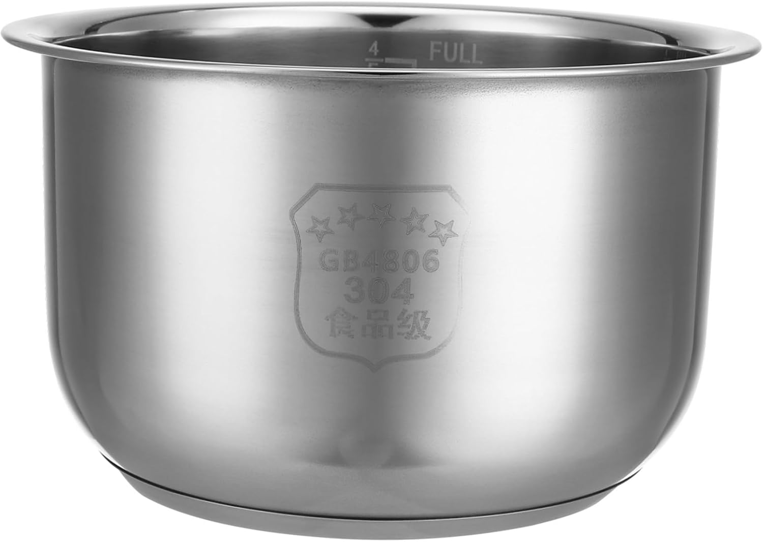 Kichvoe Rice Cooker Inner Pot Non-stick Rice Cooker Liner Stainless Steel Inner Liner Universal Rice Cooking Container 2l Rice Maker Replacement for Home Kitchen Silver