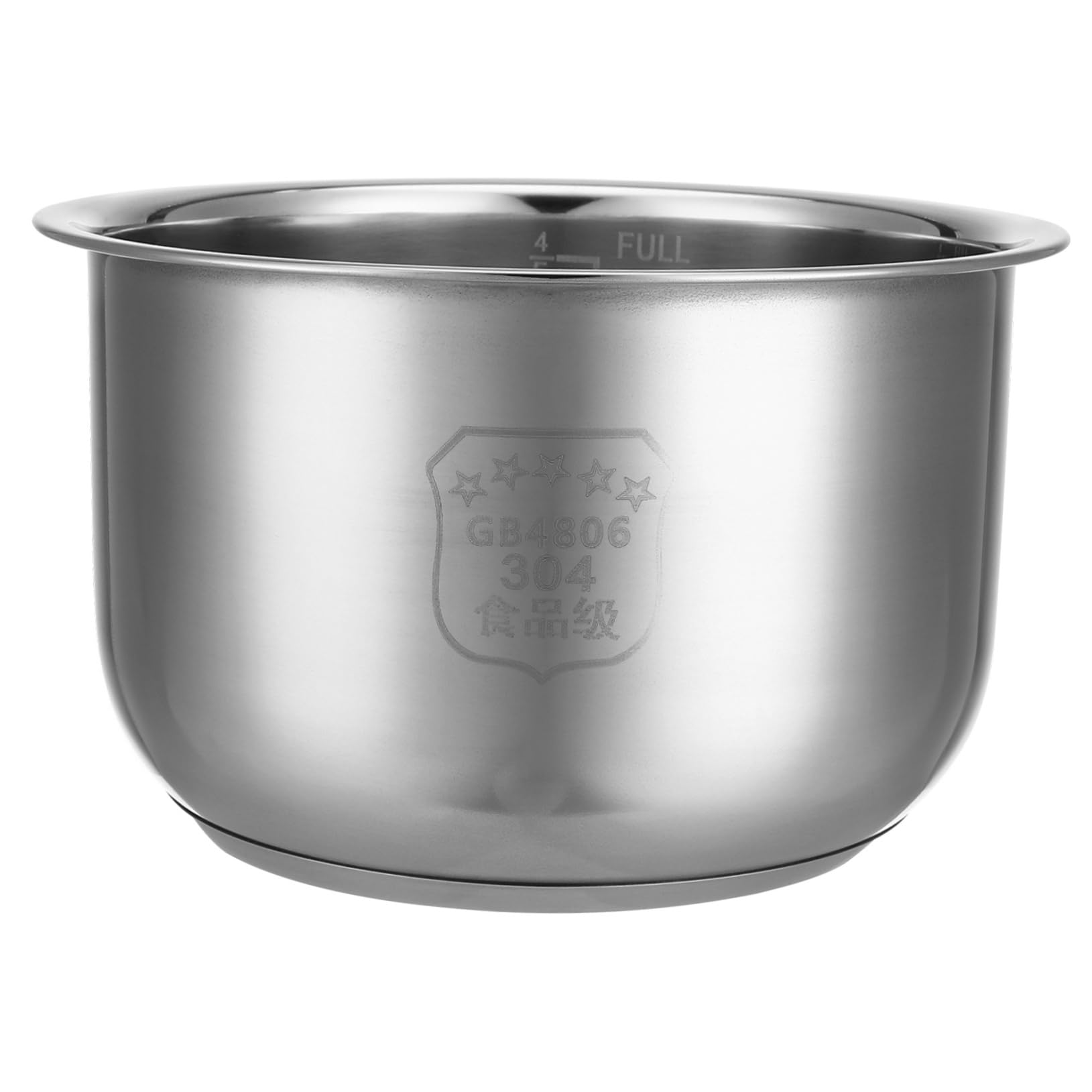 Kichvoe Rice Cooker Inner Pot Non-stick Rice Cooker Liner Stainless Steel Inner Liner Universal Rice Cooking Container 2l Rice Maker Replacement for Home Kitchen Silver