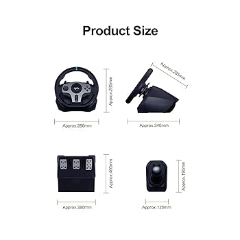 PlayStation - コージ Amazon.com: 270/900 Degree PC Racing Wheel, PXN V9 USB Race