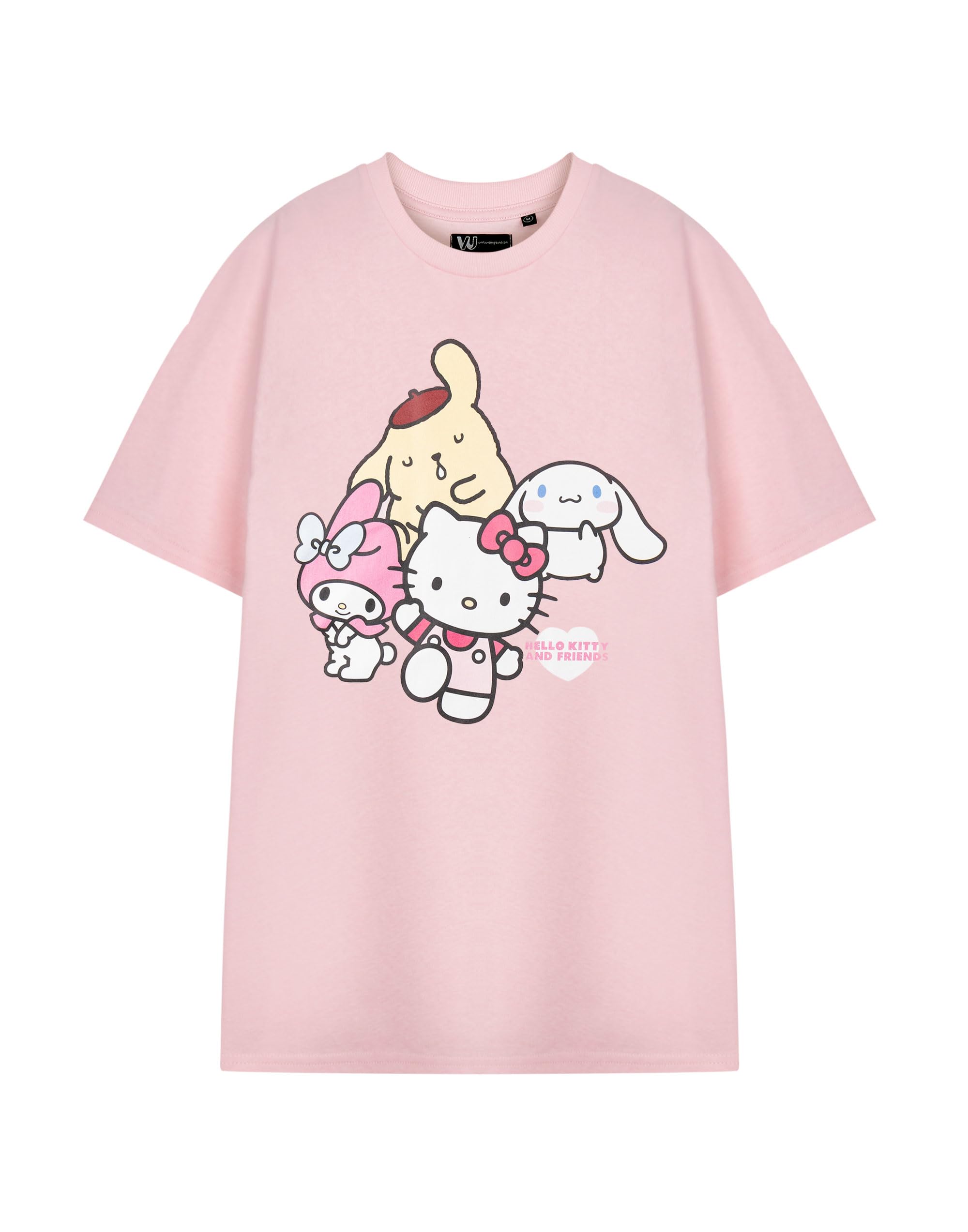 Hello Kitty (Medium) Short Sleeved T-Shirt (Womens ) Pink