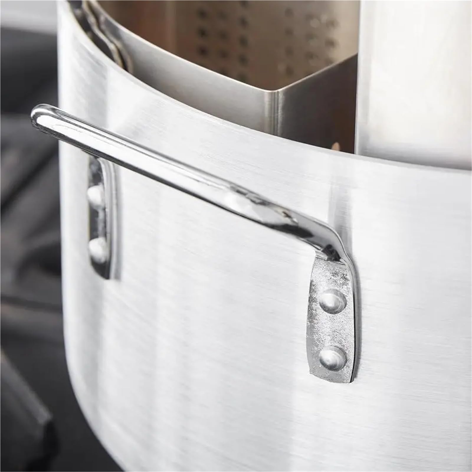 Edelstahl-Herdeinsatz-Set 5-teiliges Gemüse- und Herdset, Aluminiumtopf, Edelstahleinsätze, Siebkörbe Dampfgarer Einsatz