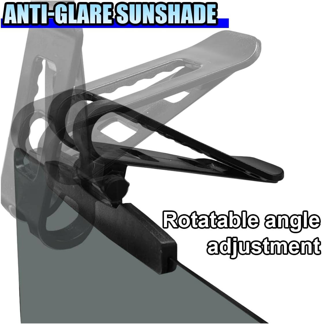 Polarized Car Visor Extender Sun Blocker, Anti-Glare UV Protection Car Sun Visor Extender for Safe Driving, Adjustable Angle Sunvisor Extension Protect from Stray Light/Snow Blindness (2PCS)