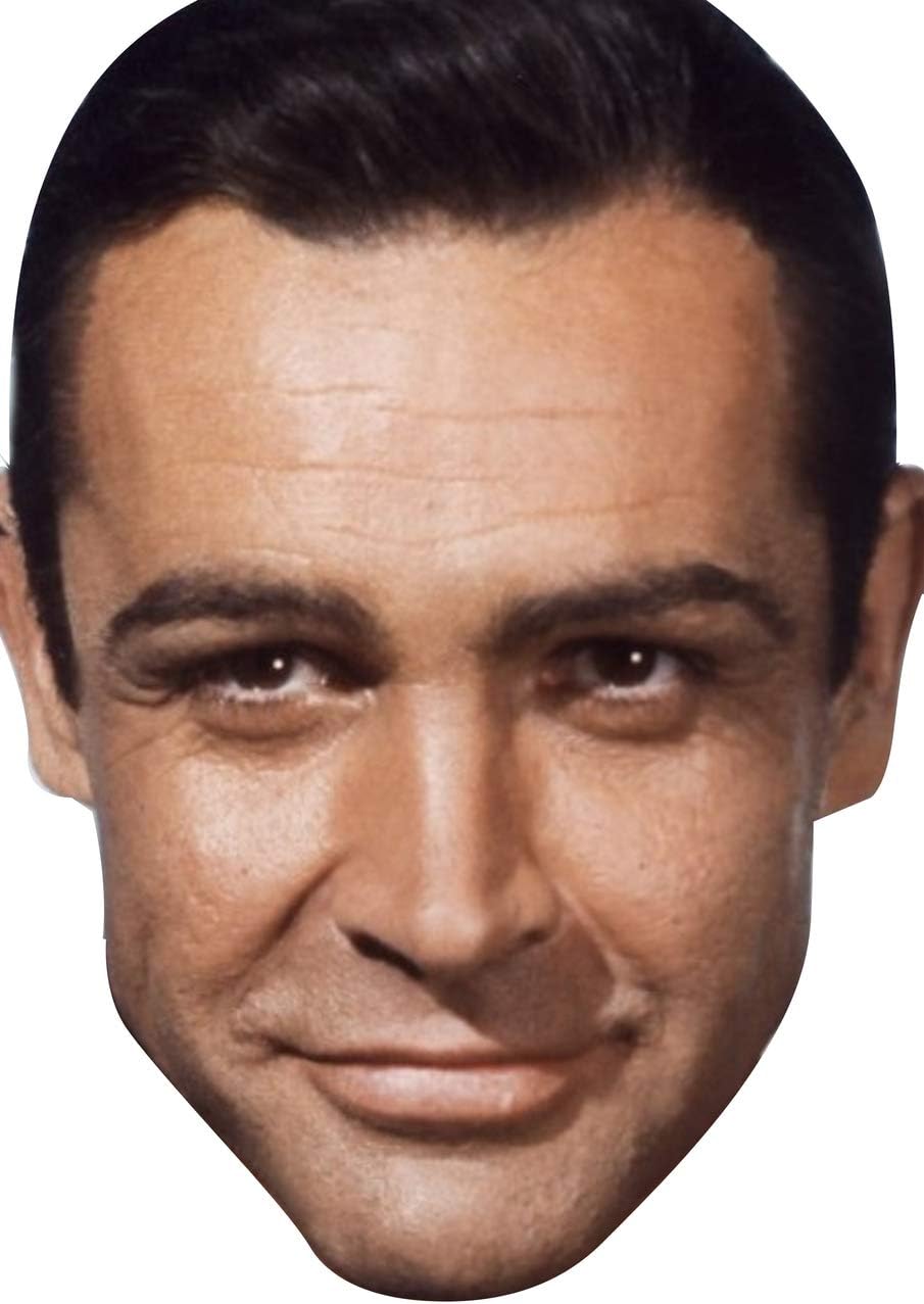 FoxyPrinting Sean Connery Celebrity Cardboard Party Face Mask Fancy Dress