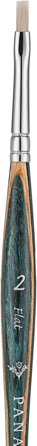 Pan Art Synthetic Flat Brush No. 02 for Watercolour Painting - 1 Piece