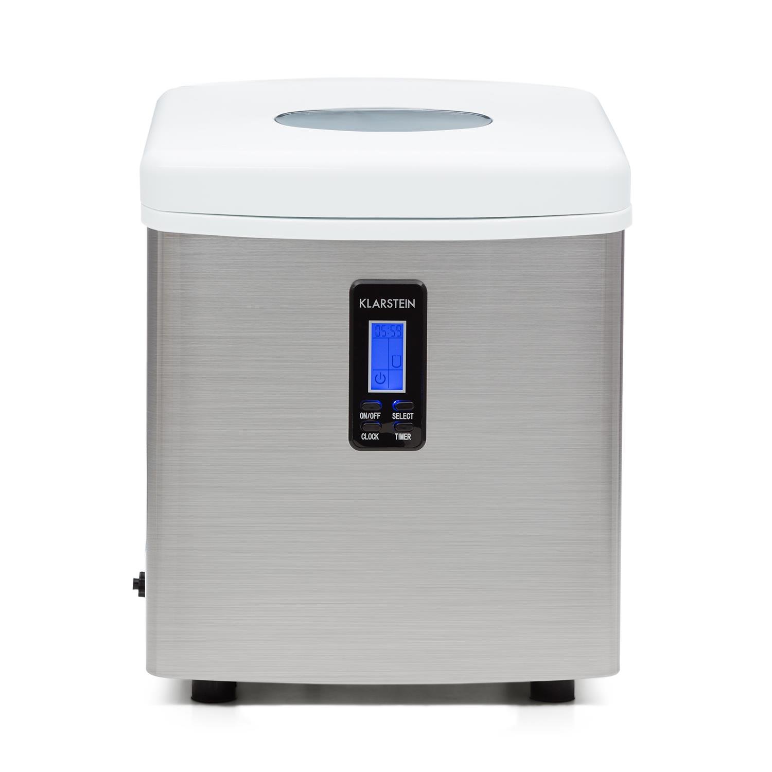 Klarstein Mr.Silver-Frost - Máquina para hacer hielo, color plateado