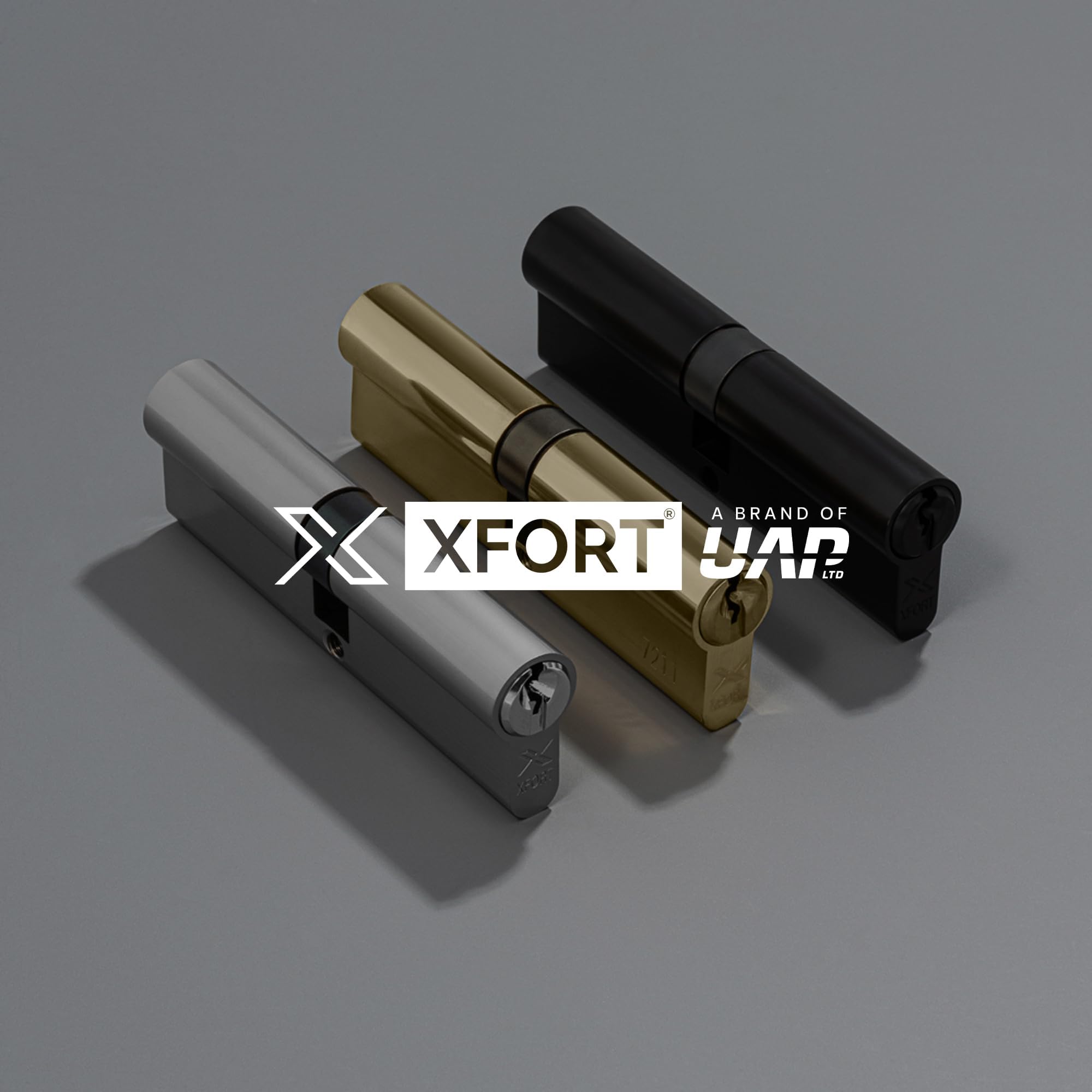XFORT® Chrome 45/50 Euro Cylinder Lock (95mm), Euro Door Barrel Lock with 3 Keys, Anti-Bump, Anti-Drill and Anti-Pick Door Lock with Key to Ensure High Security for Wooden, UPVC and Composite Doors.