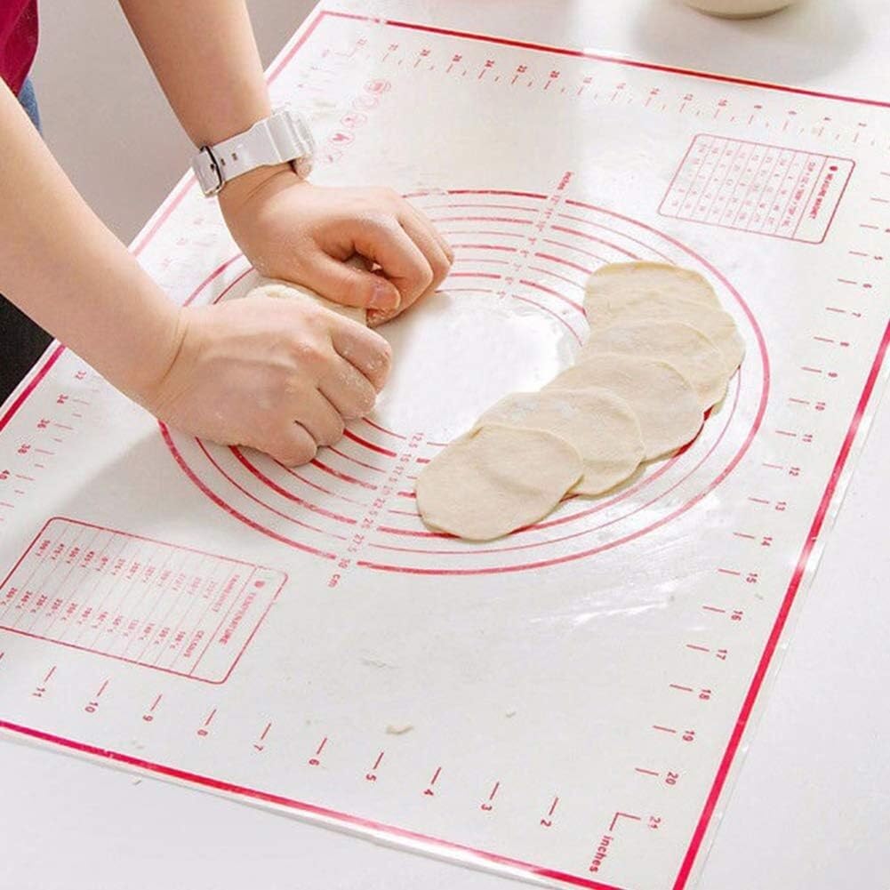 Silikon-Backmatte, Antihaft-Teigmatte für Gebäck und Brot, wiederverwendbares Backgeschirr-Pad für Küche und Kochen, ideal zum Rollen und Kneten von Teig