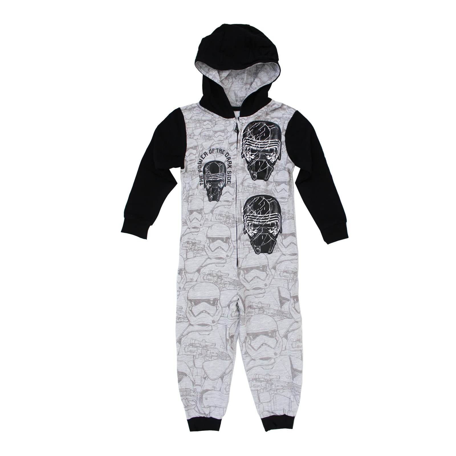 Star Wars Boys Stormtrooper Onesie 4-14 Years Sleepsuit Nightwear Kylo Ren The Darkside Storm Trooper (as8, age, 8_years, 9_years, regular, 8-9 Years) Grey