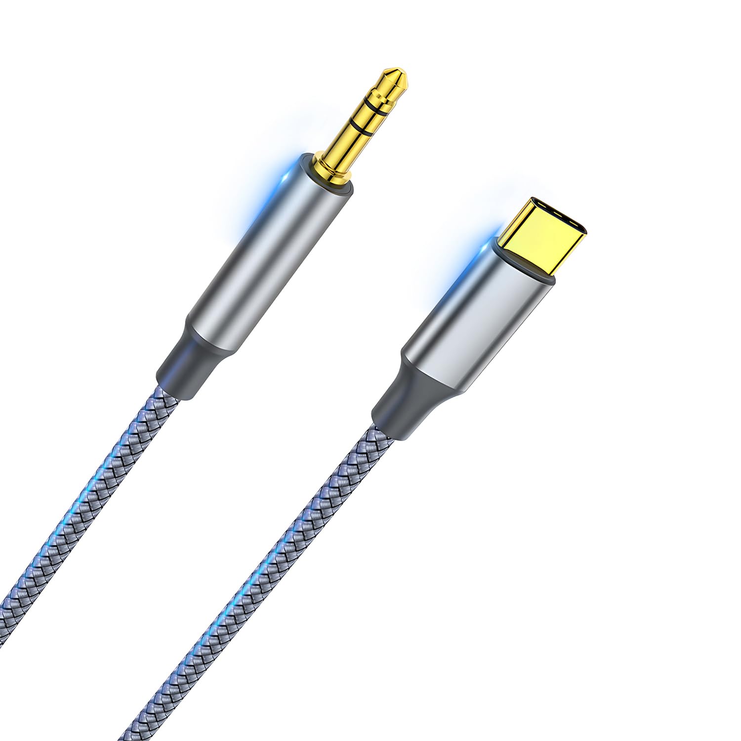 USB C to Aux Cable 1.2 m, HiFi USB-C to Jack Cable, USB Type C to Jack Cable 3.5 mm Audio Aux, Type C Audio Jack Cable, with Samsung Galaxy S21, S20, Ultra Note 20, iPad Pro, Huawei, Car Stereos