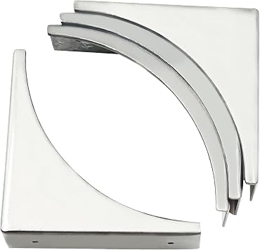4Pcs Box Corner Protector, glrovazas Decorative Metal Corner Protectors Silver Corner Covers Edge Safety Bumpers for Box Table Desk, Furniture Corner Cover Guard Corner Furniture Hardware